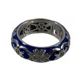 Silvio Hidalgo CZ & Enamel Sterling Eternity Band
