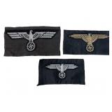 3 German WWII Arm Patches