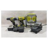 2 Ryobi drills and 1800+ lumens shop lights