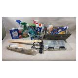 Cleaning supplies, light bulbs, extension cords,