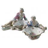 Pair of Meissen Porcelain Figural Sweet Meat