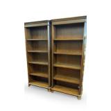 2 Wooden Book /Display Cases Shelves