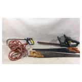 Hedge Trimmer, Hand Saws, Extension Cord