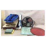 Bath Towels, Rechargeable Hand Vac, Fan