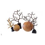 Home Decor Branch Statues, Lg Wooden Balls