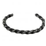Sterling Silver Twist Rope Style Cuff Bracelet