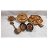 Mcm wooden clover divided serving tray a