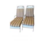 2 Aluminum Outdoor Poolside Chaise Lounges
