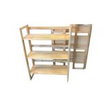 2 Wooden Folding Bookshelves
