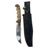 Vintage Hand Made Stag Handle Hunting Knife