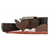 Lg Handled Planter(Metal) Weaved Lidded Basket,