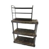 RUBBERMAID 3 Shelf Plastic Shelving Portable /