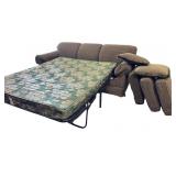 Clean Modern 3 Cushion Sleeper Sofa