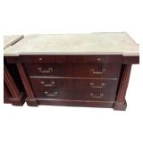 Marble Top BAKERS FURNITURE Dresser w Brass