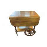 Trend Manor Colonial Wooden Beverage Cart Drop