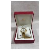 Adee Kaye Beverly Hills gold tone watch w/ box