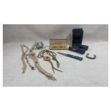 Rostfrei butterfly knife, cross pen set, bushnell