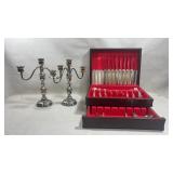 Silverplate candelabra set, Rogerï¿½s bros.