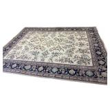 Signed Hand Knotted Wool Pile Area Rug see notes