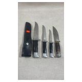 Buck 119, buck 105, buck 102, and Jean case cut