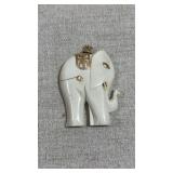 VINTAGE 14k Yellow Gold Ivory Elephant pendent