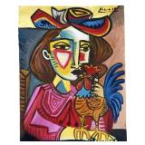 Pablo Picasso (After) Oil Painting On Paper