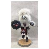 Handcrafted Buffalo Dancer Kachina Doll, 11 Inches