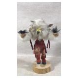 Hand-Carved Kachina Doll on Wooden Base by Lyazzie