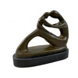 Signed Milo mother and child Abstract Bronze