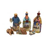 JIM SHORE Nativity Figures Wisemen, Baby, Lamb,