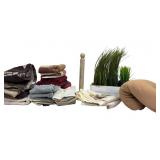 Hand Towels, Bath Towels, Shower Curtain,Faux