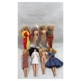 8 vtg 1960s-1990s Mattel Barbie dolls