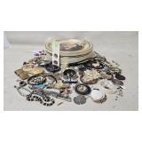 Costume Jewelry and Decorative Tin