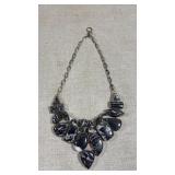Polished agate and 925 silver size adjustable