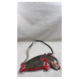 leather dolphin-shaped shoulder bag