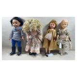 vintage plastic dolls, likely from the 1960s,