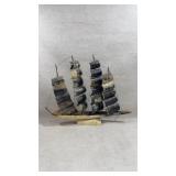 vintage collectible model ship crafted from