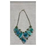 Polished agate and 925 silver size adjustable