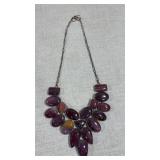 Polished agate and 925 silver size adjustable