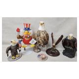 Bald Eagle Figurines And Olympic Mascot