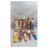 10 vtg 1960s-1970s Mattel barbie/ken dolls with