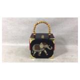 Vintage BACCARAT Wooden Elephant Box Purse