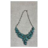 turquoise and 925 silver size adjustable necklace