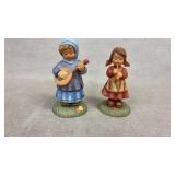 2 Goebel Berta Hummel Figures Girl with Lute