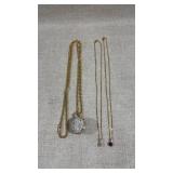 gold-tone plated necklace with a Swarovski Paved