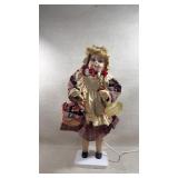 Vintage Porcelain Automaton Doll Moves Head and