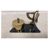Brass Counter Scale with Black Base and Weight Hol