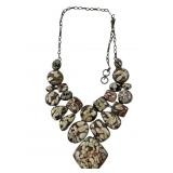 Vintage Large Polished Agate Ladies Necklace