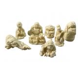 (8) Vintage Japanese Resin Netsuke Figures