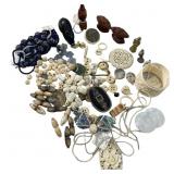 Large Group Of Chinese Ivory Jewelry Beads